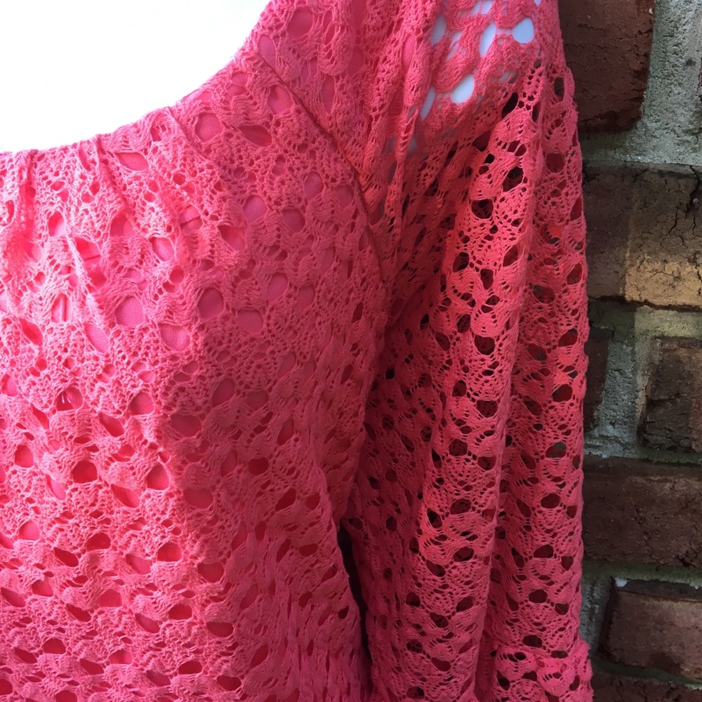 NWT Rabbit Rabbit Rabbit Coral LACE Dress 16W - Picture 5 of 8